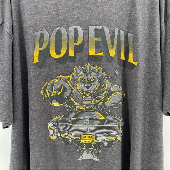 Pop Evil Band T-Shirt Gray Going 11 In A 55 Cotton Blend 2XL - Picture 3 of 6
